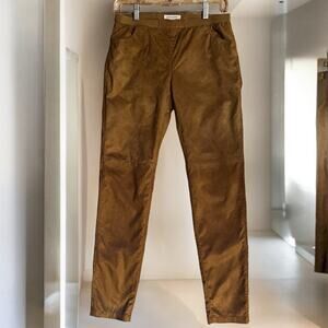 NEW Boston Proper Faux Suede Stretch Straight Leg Leggings Pants Camel Sz 2 NWOT